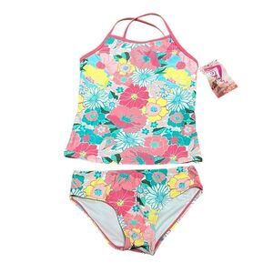 Kanu Surf Gianna Floral Girl’s 2 Piece Swim Set, Size 12, NWT